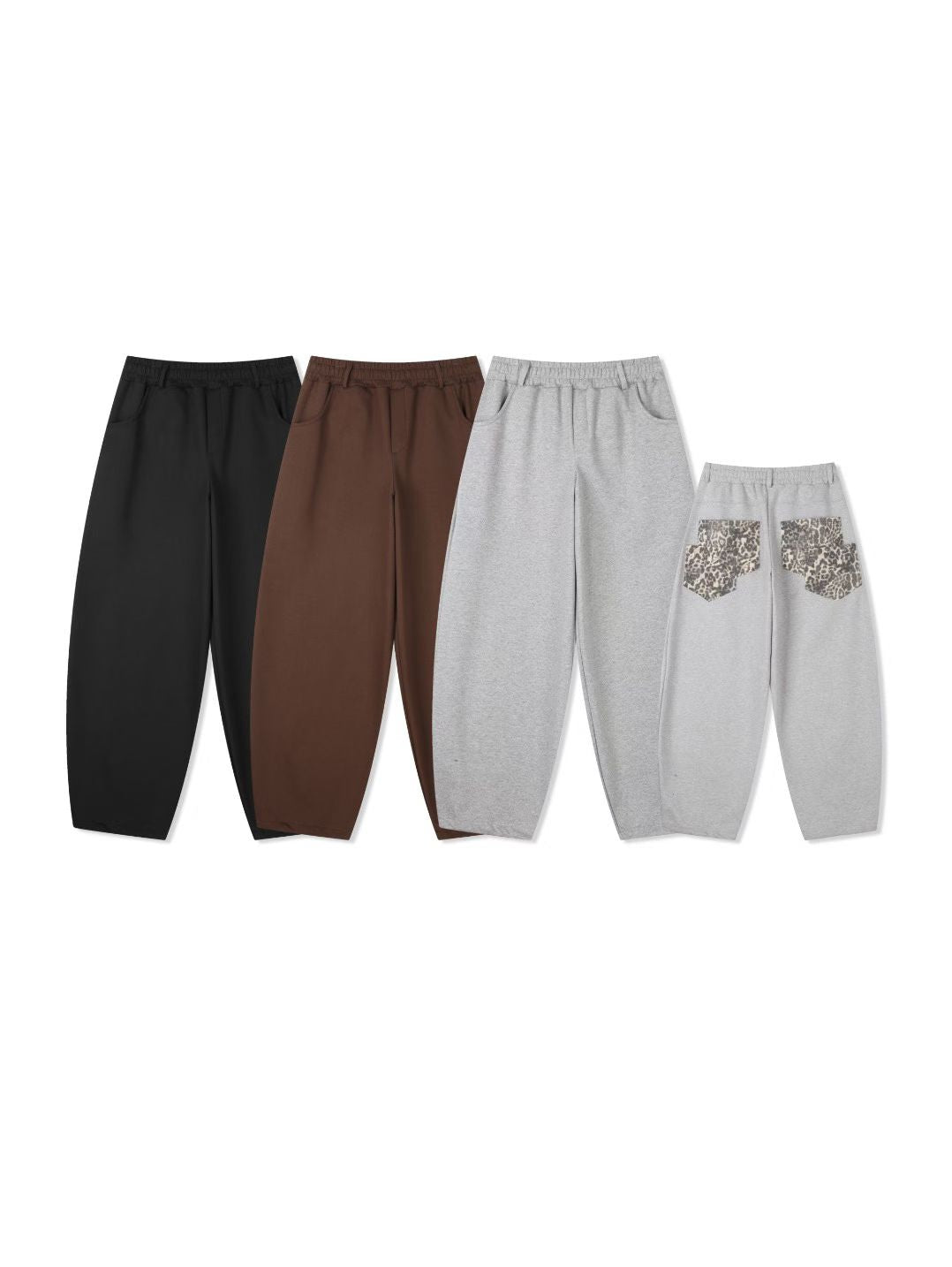 【Unisex】豹紋口袋棉褲 Leopard Print Pocket Cotton Pants