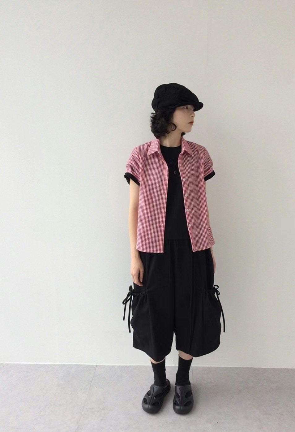 蝴蝶結綁帶中褲 Bow Tie Cropped Trousers