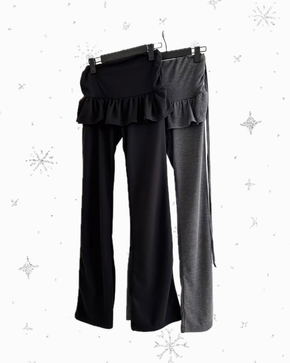 荷葉邊喇叭裙褲 Ruffled Skirt Over Pants