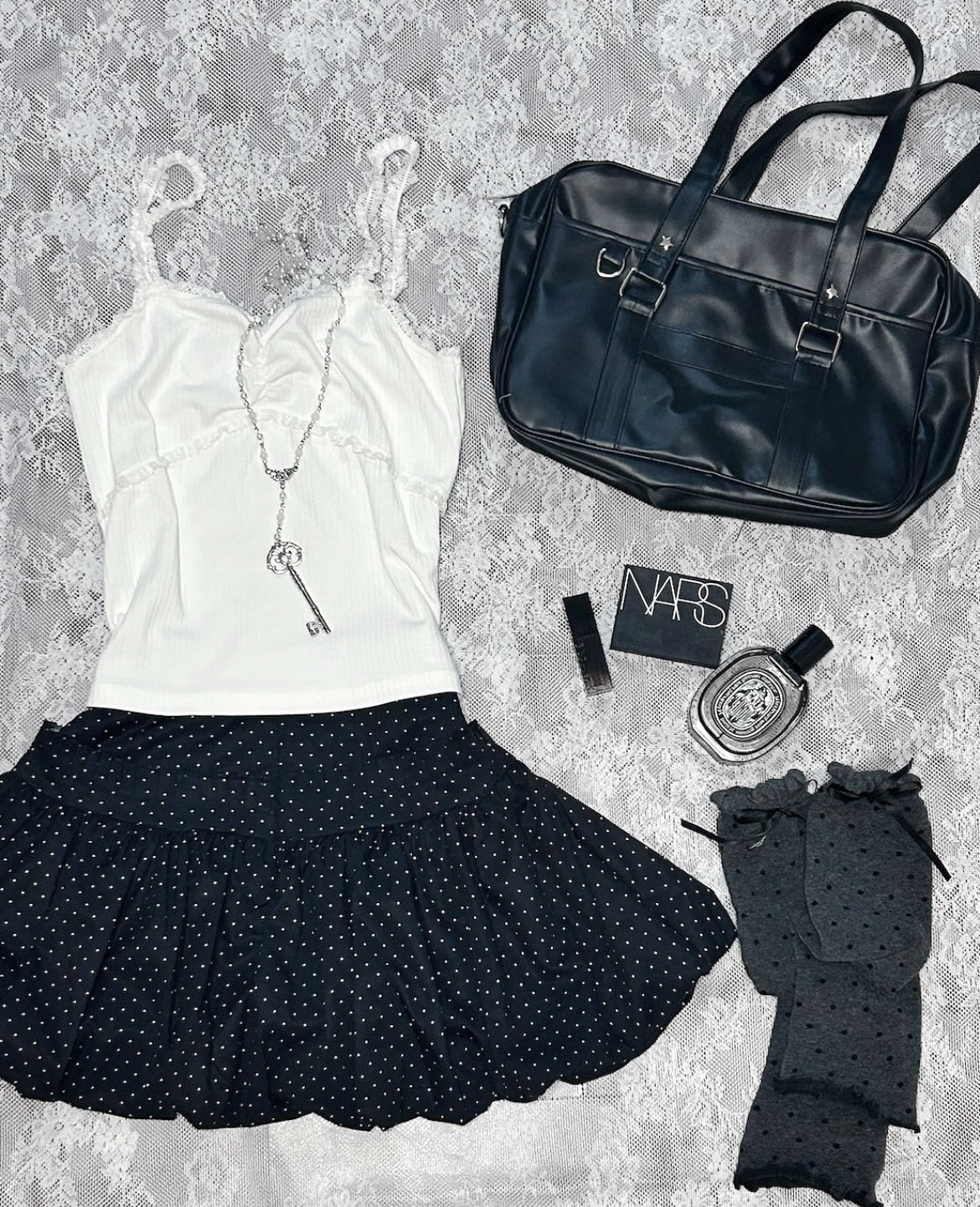 波點花苞短裙 Polka Dot Bud Skirt
