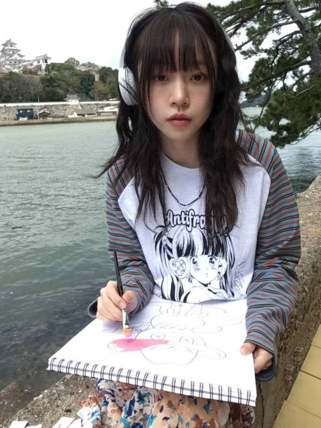 少女印花條紋長袖 Girls Print Striped Long Sleeves