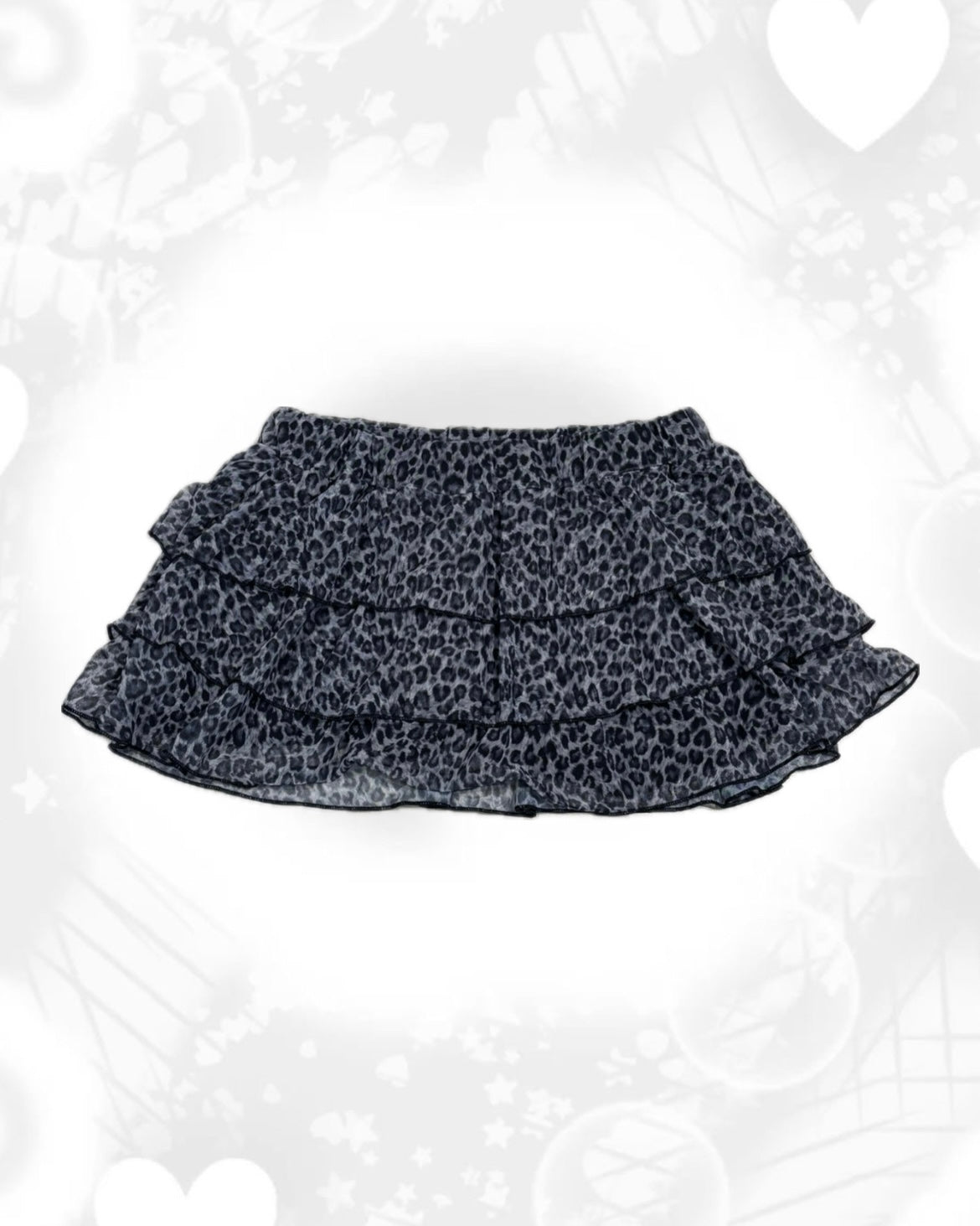 豹紋蛋糕短裙 Leopard Print Layered Cake Skirt