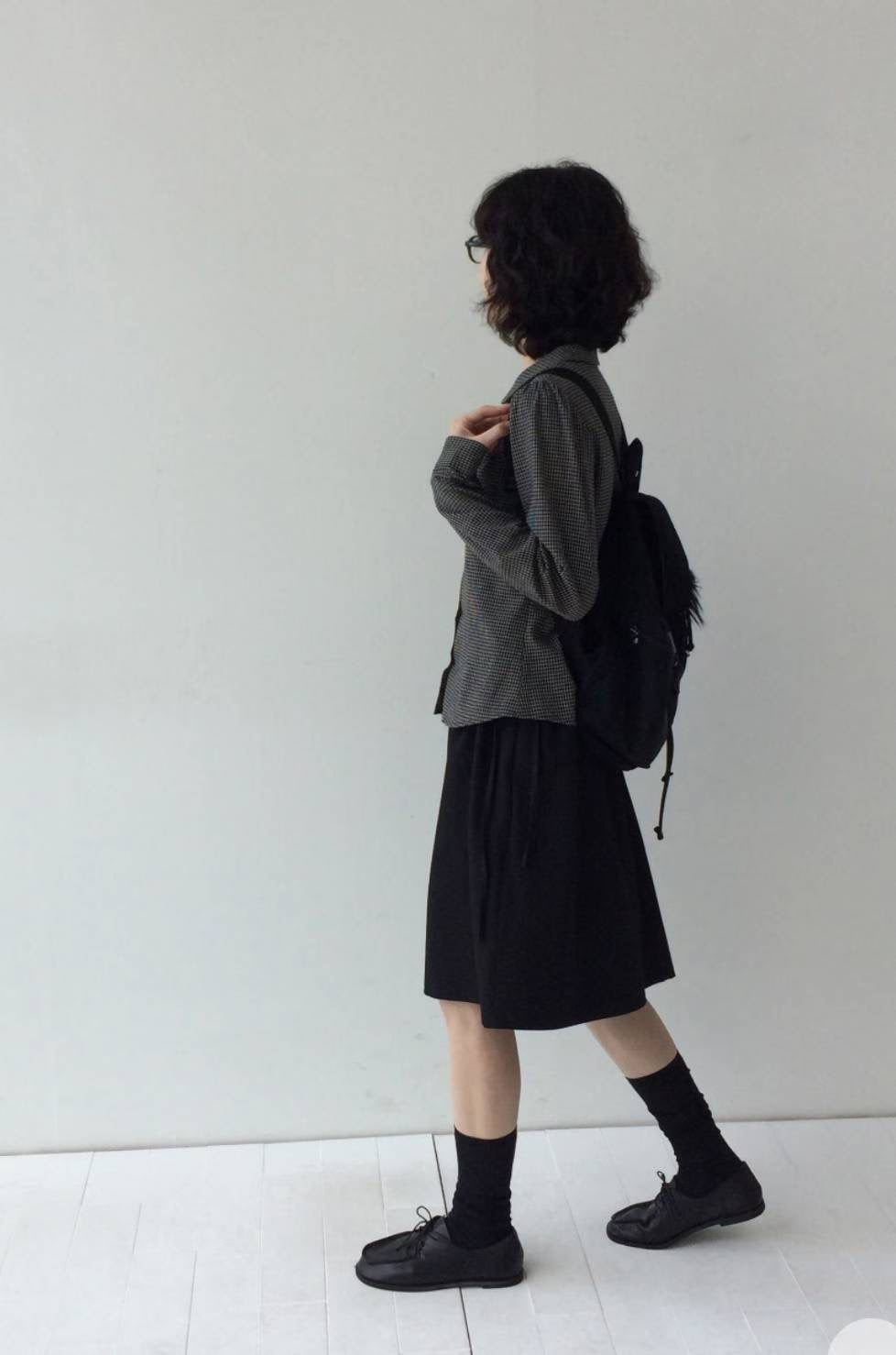 復古格仔長袖襯衫 Vintage Checkered Long-Sleeved Shirt