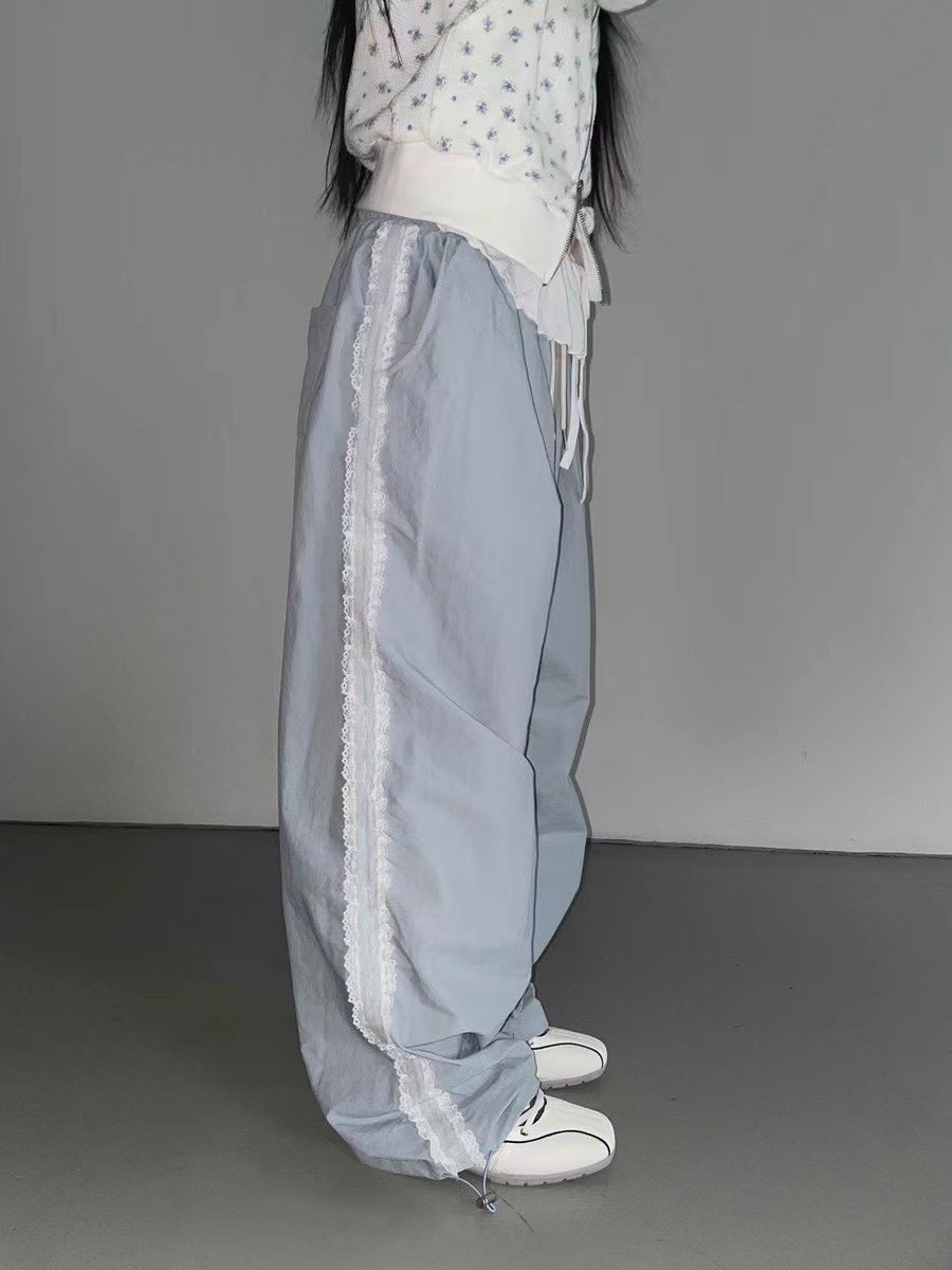 蕾絲花邊長褲 Lace Hem Trousers