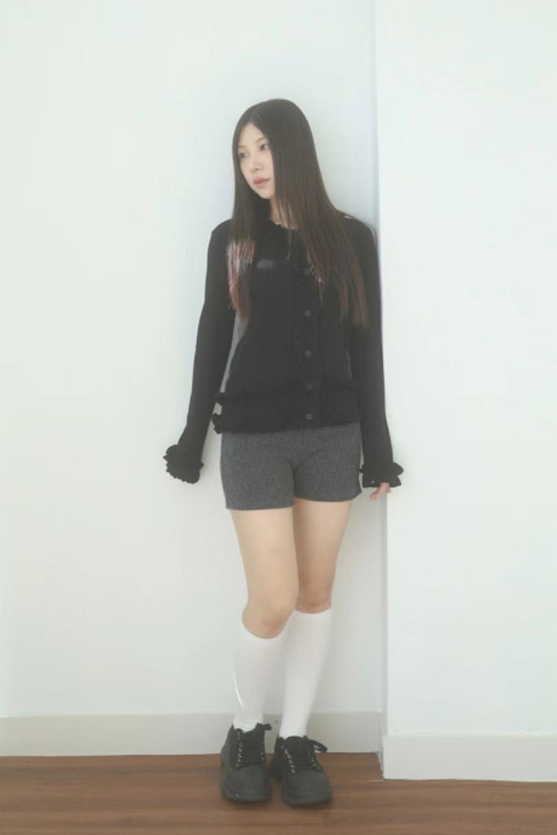 荷葉花邊針織上衣 Ruffle Lace Kint Top