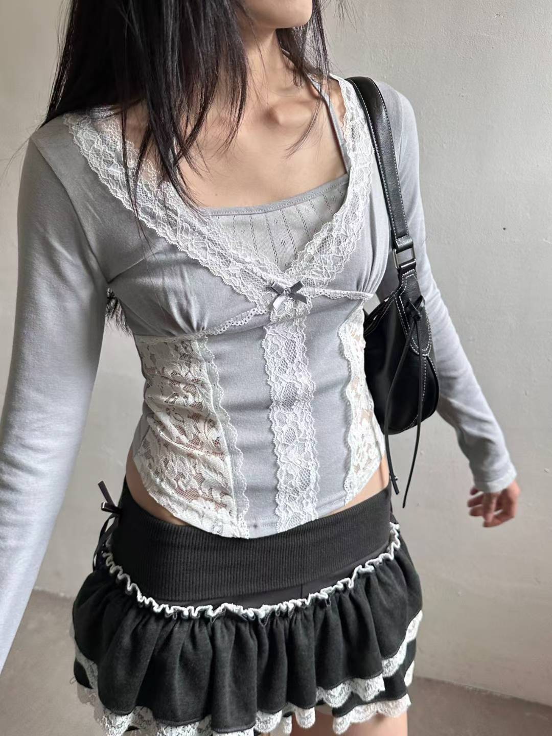 蕾絲針織蛋糕裙 Lace Knitted Cake Skirt