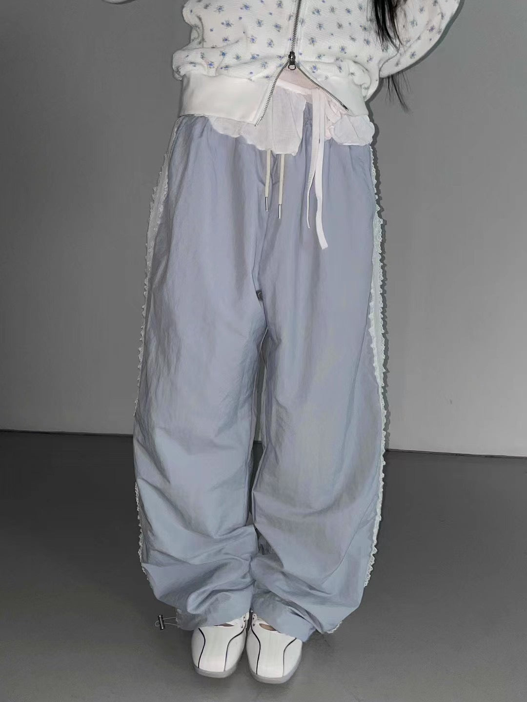 蕾絲花邊長褲 Lace Hem Trousers