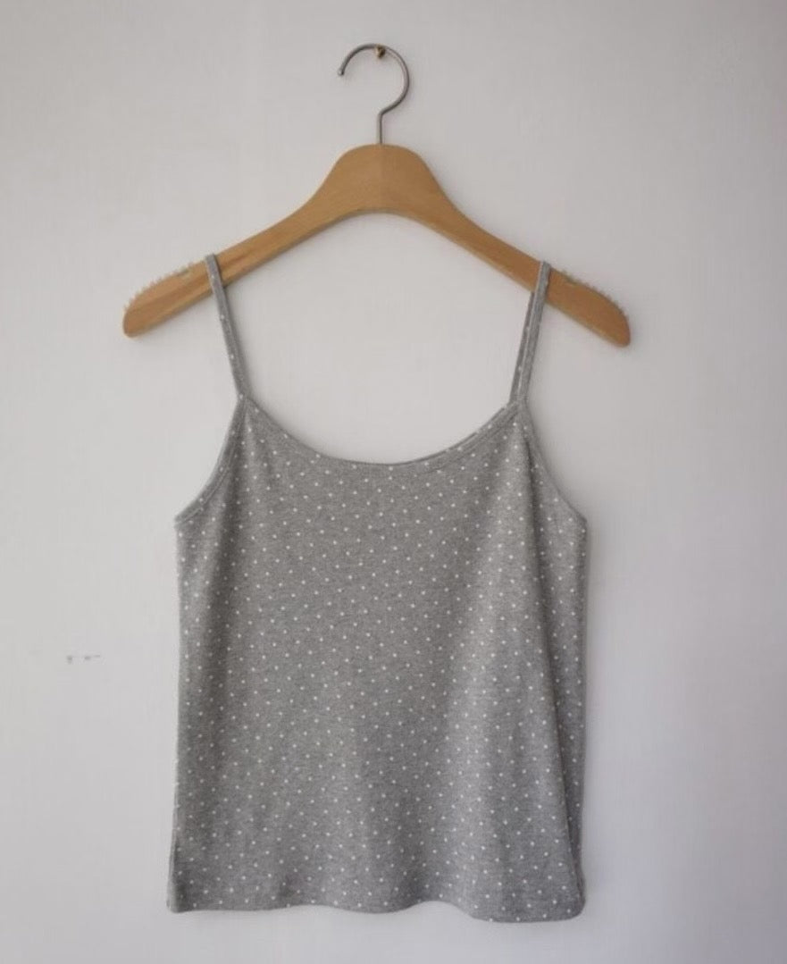 修身波點吊帶 Slim Fit Polka Dot Cami Top
