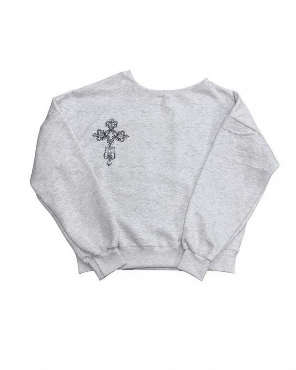 十字架露肩長袖上衣 Cross Off-Shoulder Long Sleeve Top