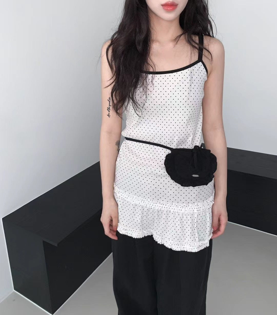 荷葉邊綁帶腰帶 Ruffled Tie Belt