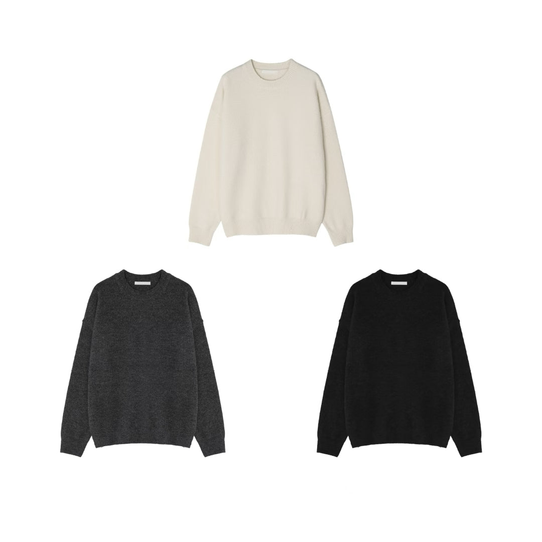 【Unisex】圓領針織毛衣 Crew Neck Knit Sweater