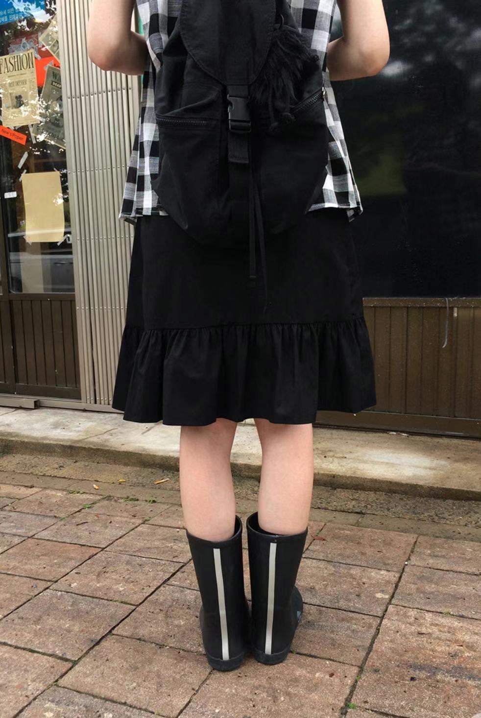 荷葉花邊中裙 Ruffled Miidi Skirt