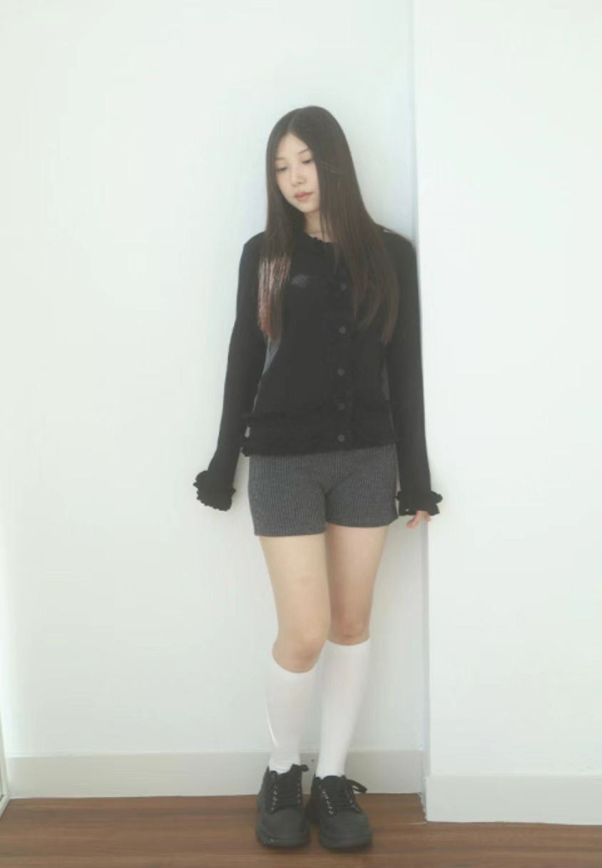 荷葉花邊針織上衣 Ruffle Lace Kint Top