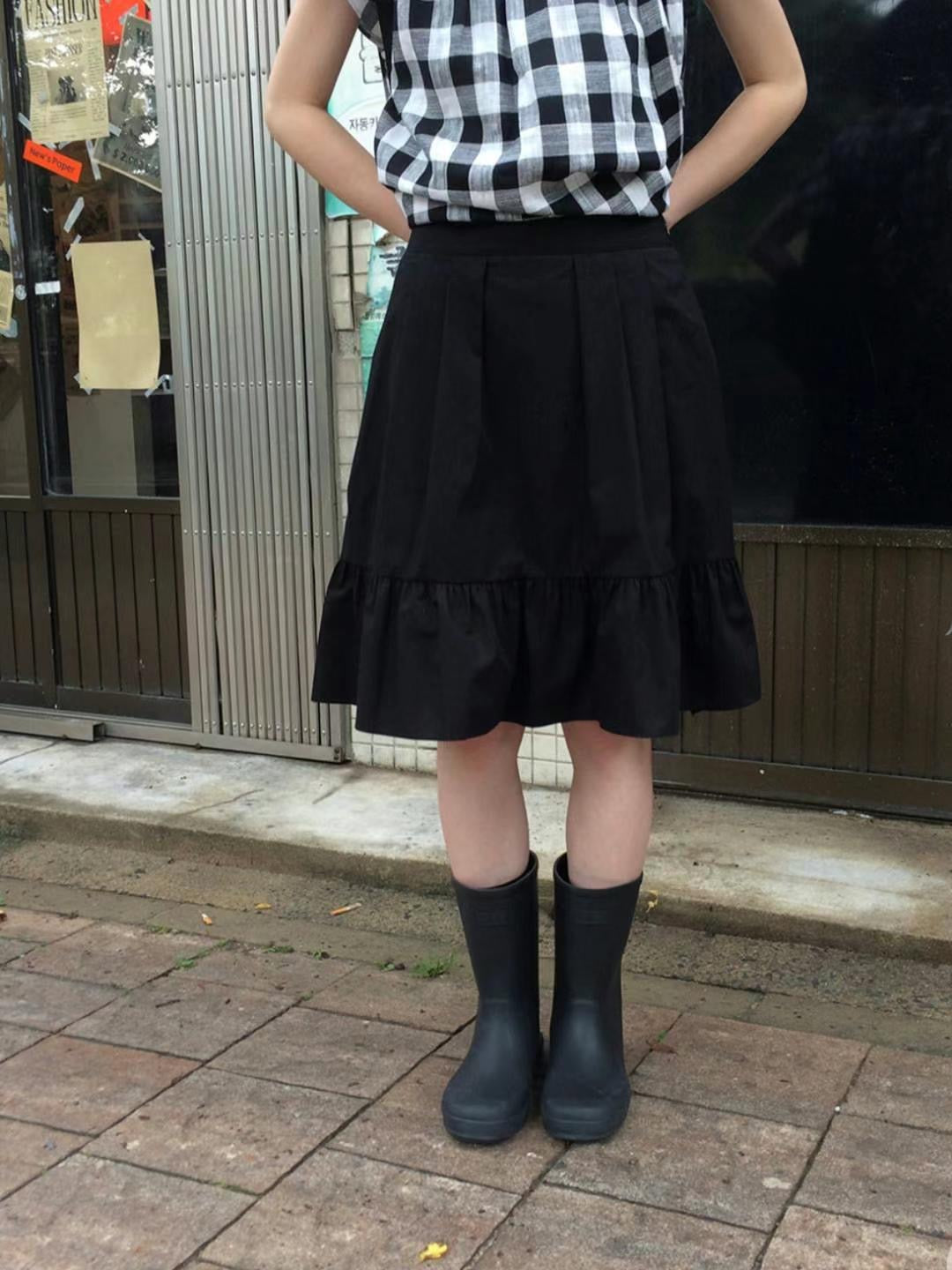 荷葉花邊中裙 Ruffled Miidi Skirt