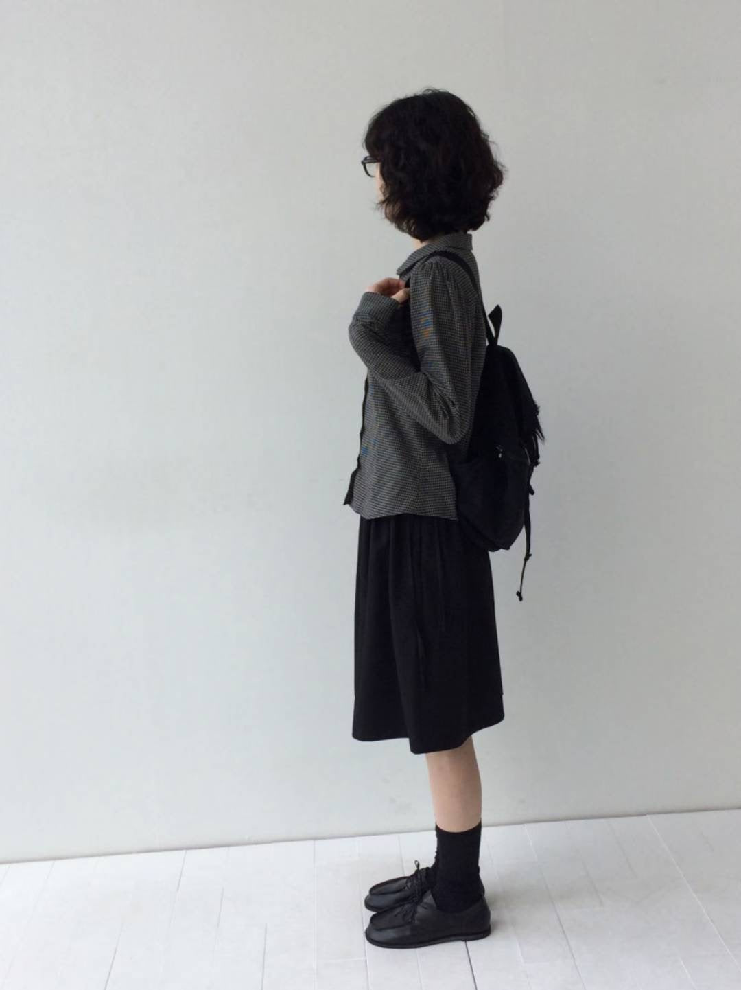 復古格仔長袖襯衫 Vintage Checkered Long-Sleeved Shirt