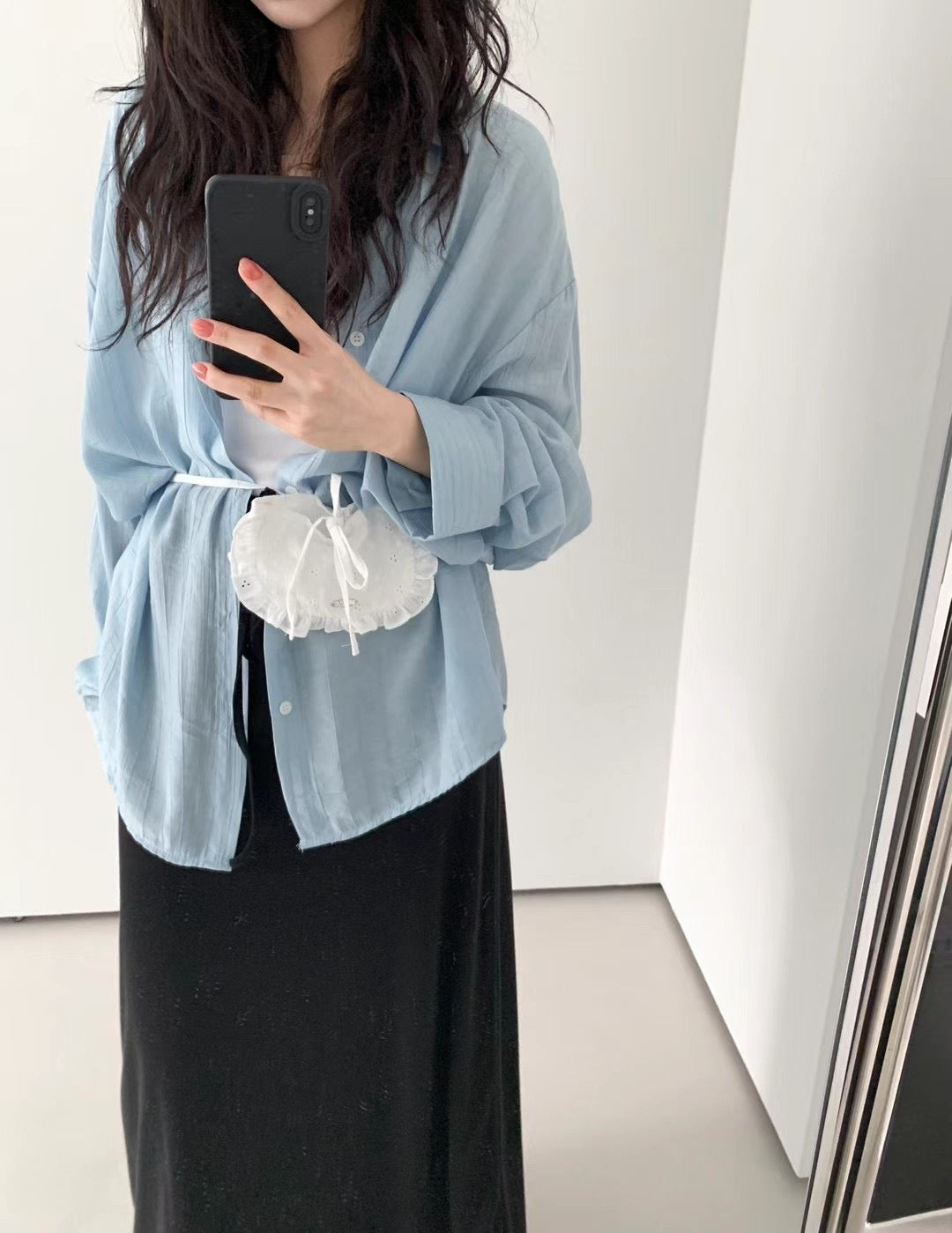 荷葉邊綁帶腰帶 Ruffled Tie Belt