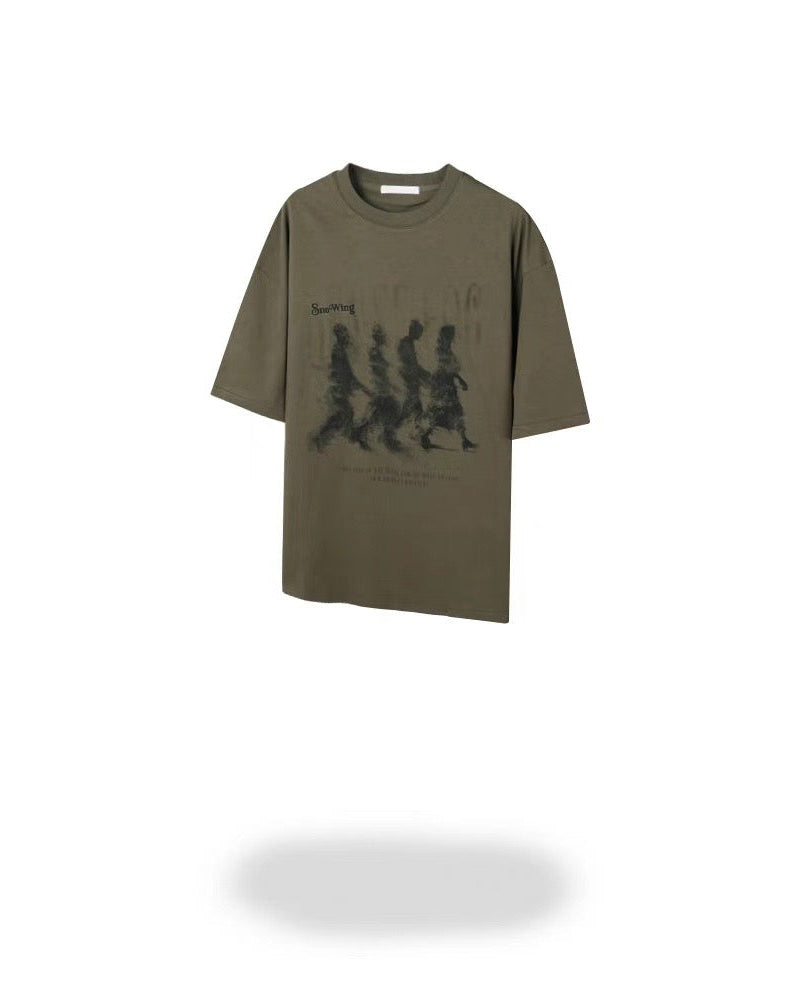 【Unisex】人影印花T-Shirt Silhouette Printed T-Shirt