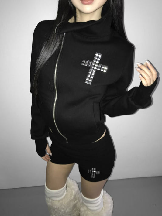鉚釘十字架外套 Riveted Cross Jacket