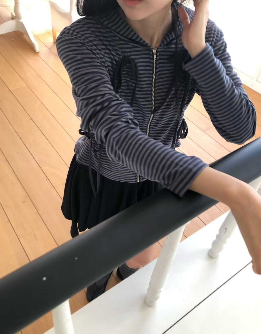 條紋蝴蝶結外套 Striped Bow-Tie Jacket