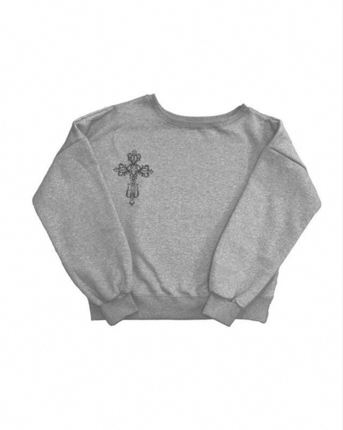 十字架露肩長袖上衣 Cross Off-Shoulder Long Sleeve Top