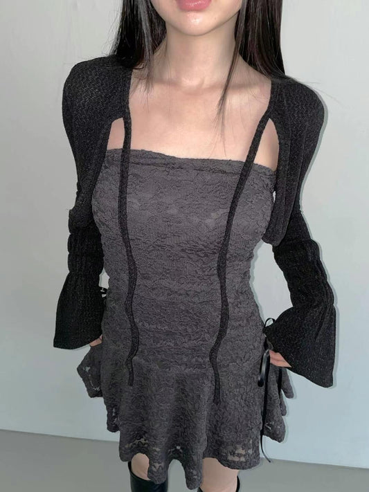 蕾絲長袖短外套 Lace Long Sleeve Short Outerwear