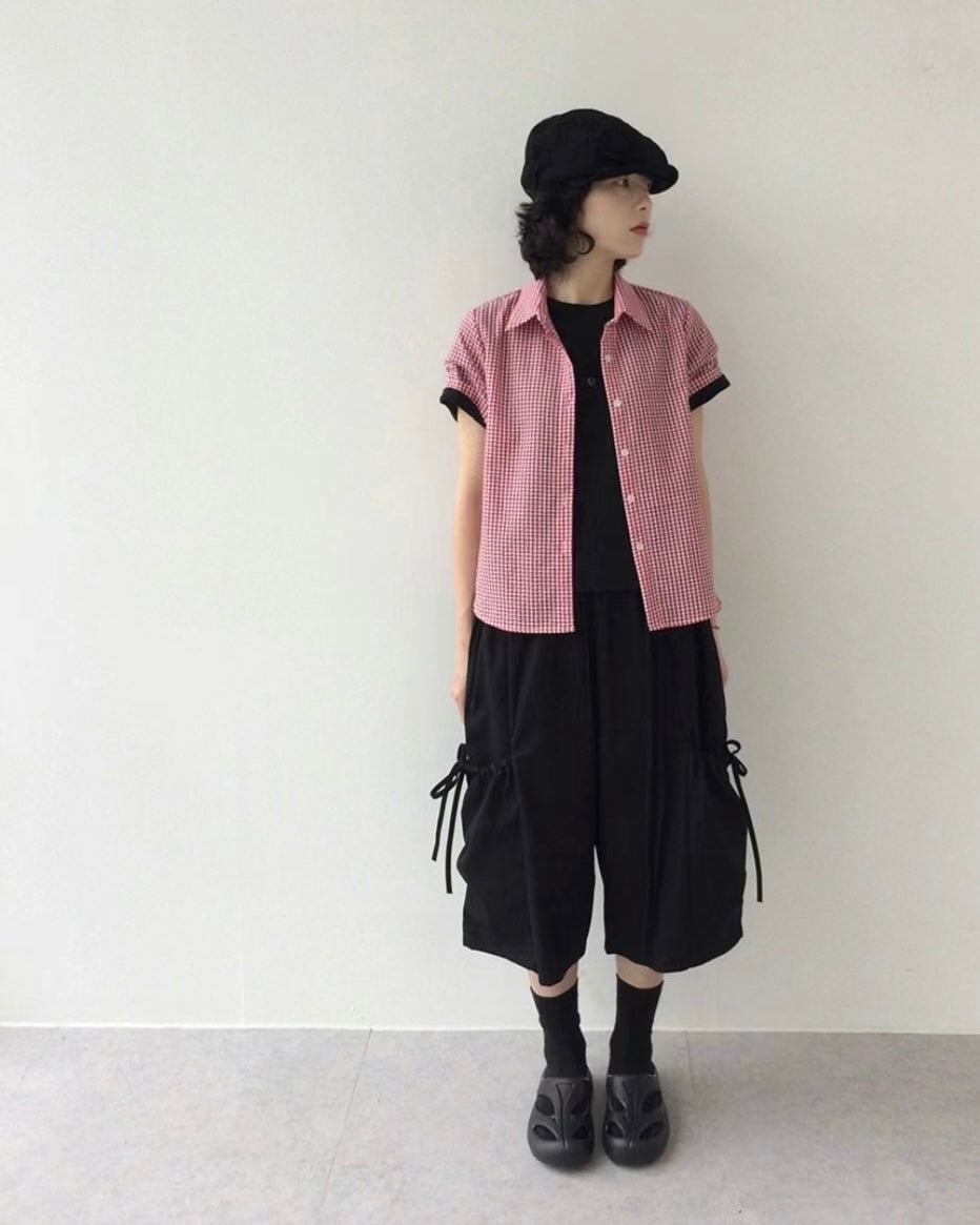 蝴蝶結綁帶中褲 Bow Tie Cropped Trousers