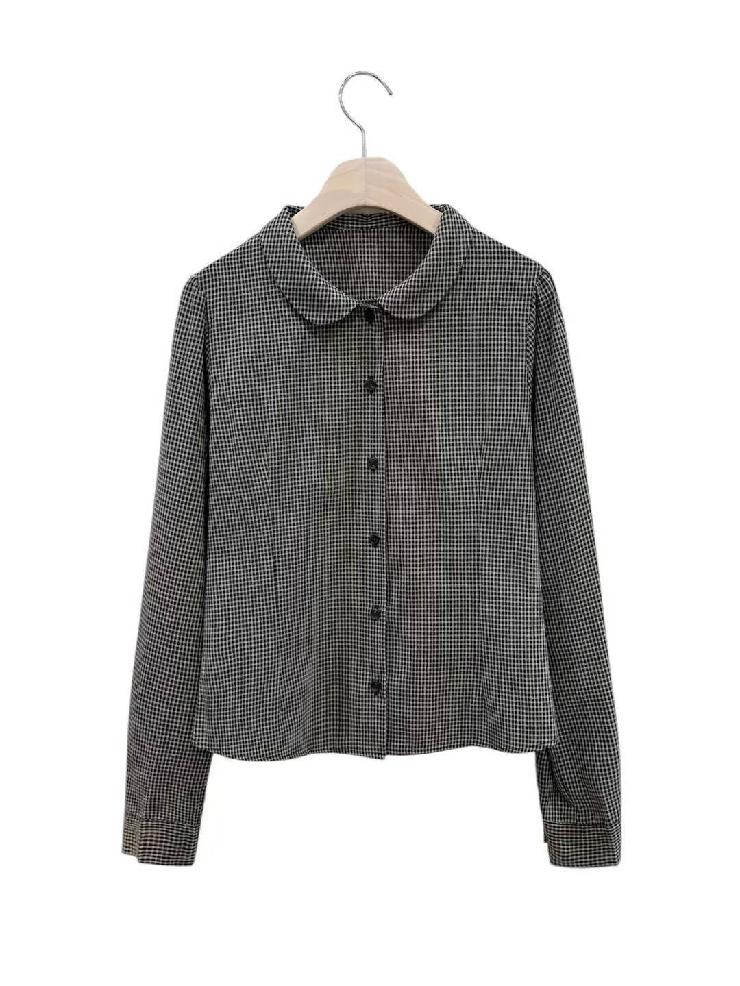 復古格仔長袖襯衫 Vintage Checkered Long-Sleeved Shirt