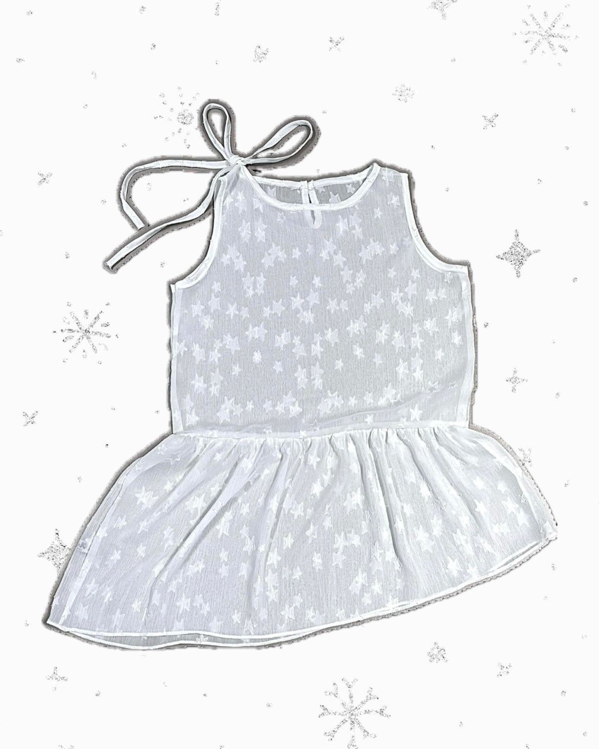 星星蕾絲透膚無袖罩衣 Star Lace Sheer Sleeveless Top
