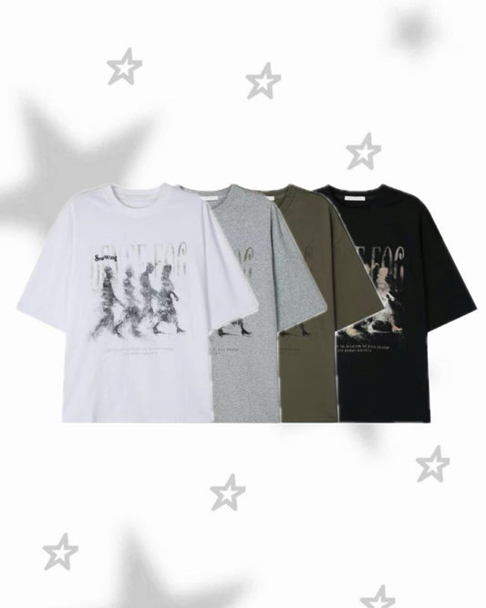 【Unisex】人影印花T-Shirt Silhouette Printed T-Shirt