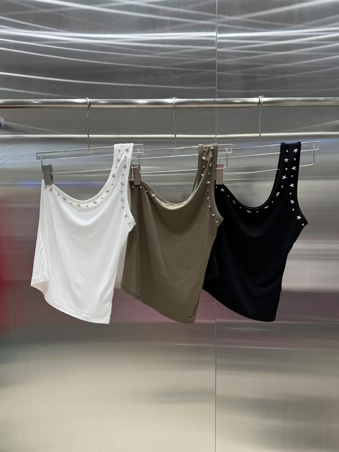 單肩星星背心 One Shoulder Star Tank Top