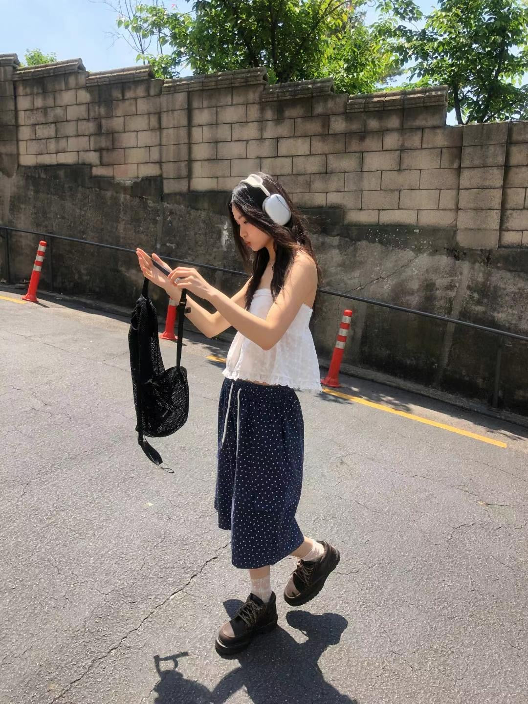 星星印花中褲 Star Print Cropped Trousers
