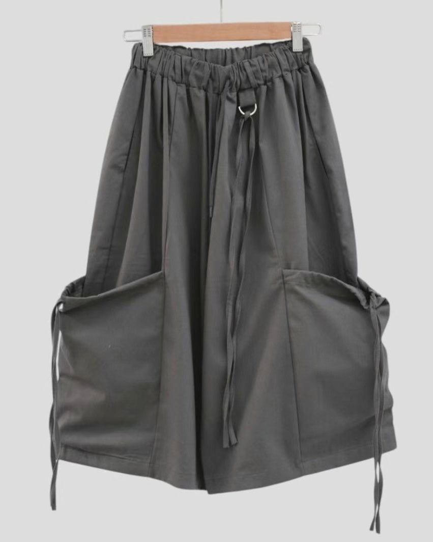 蝴蝶結綁帶中褲 Bow Tie Cropped Trousers