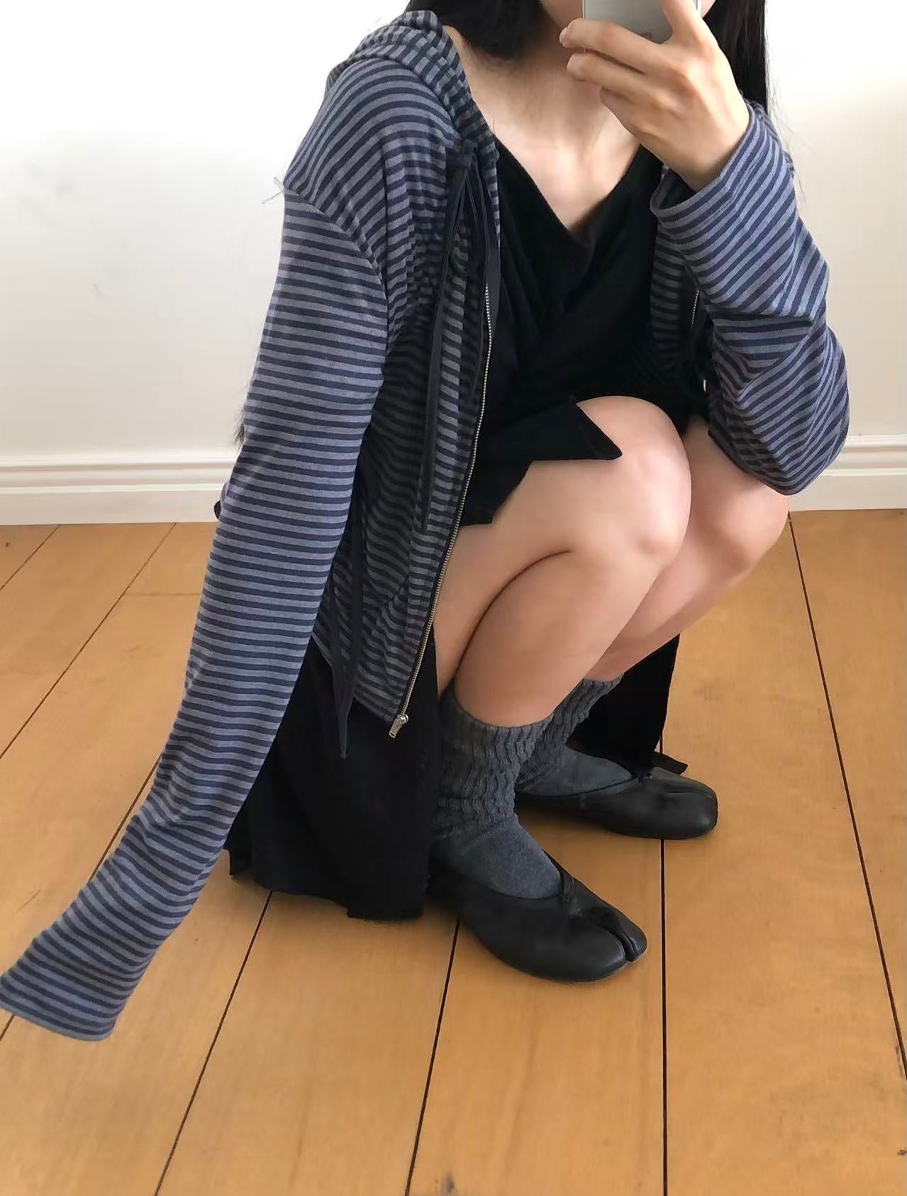 條紋蝴蝶結外套 Striped Bow-Tie Jacket