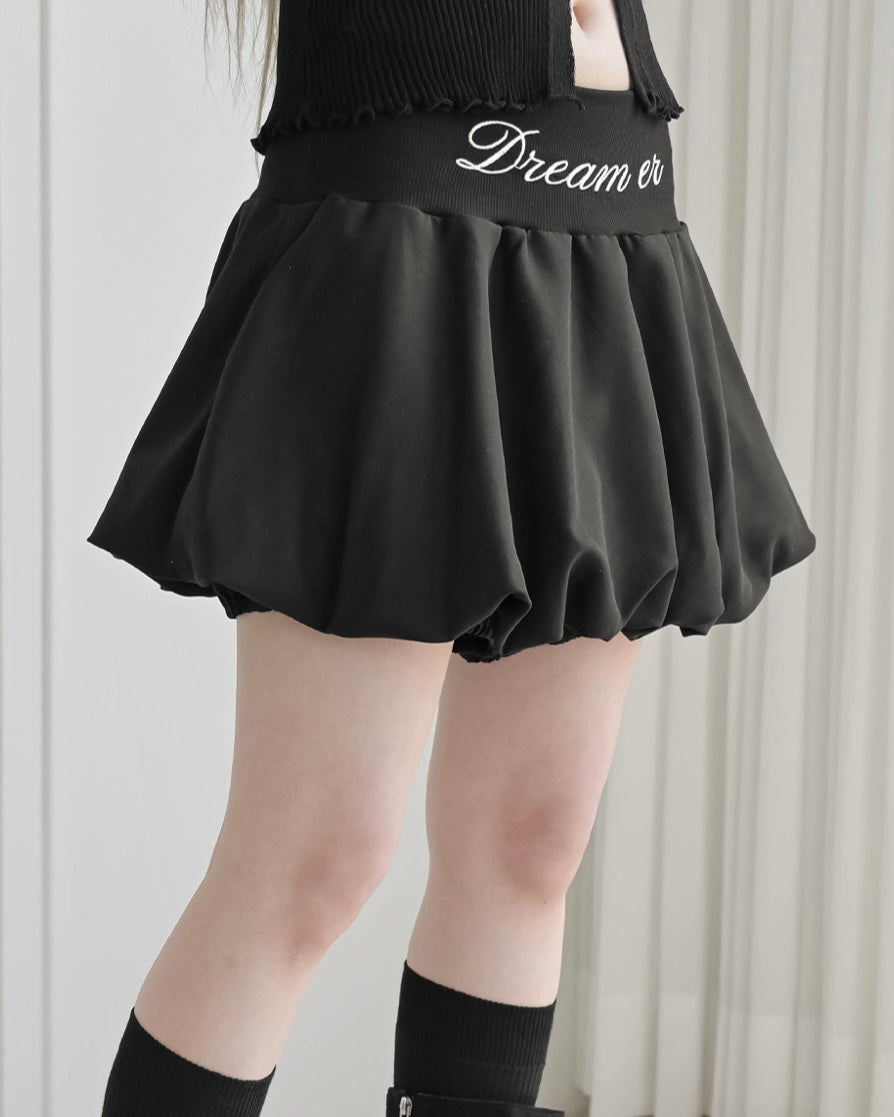 刺繡字母花苞裙Embroidered Letter Pumpkin Skirt