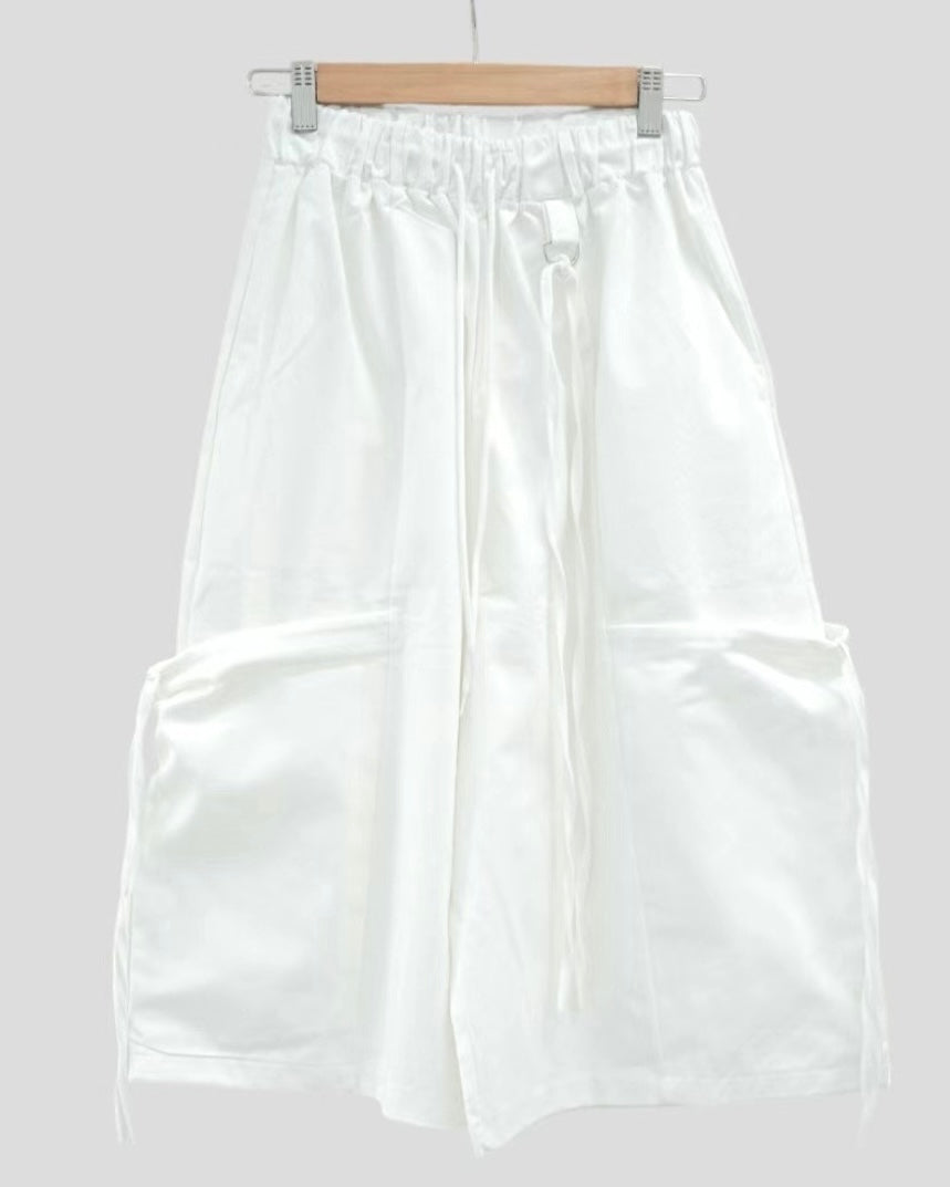 蝴蝶結綁帶中褲 Bow Tie Cropped Trousers