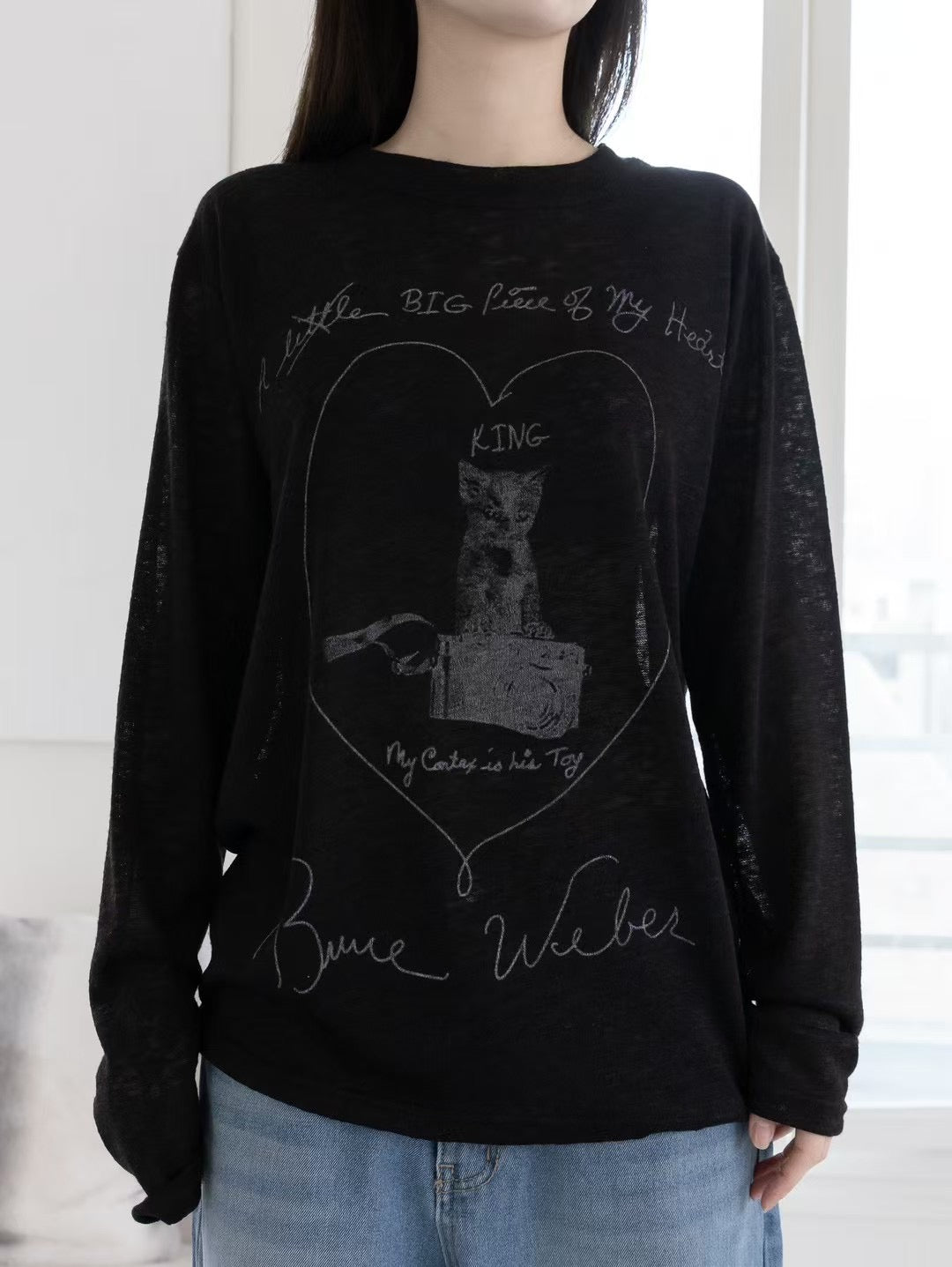 透膚印花罩衫 Sheer Printed Blouse