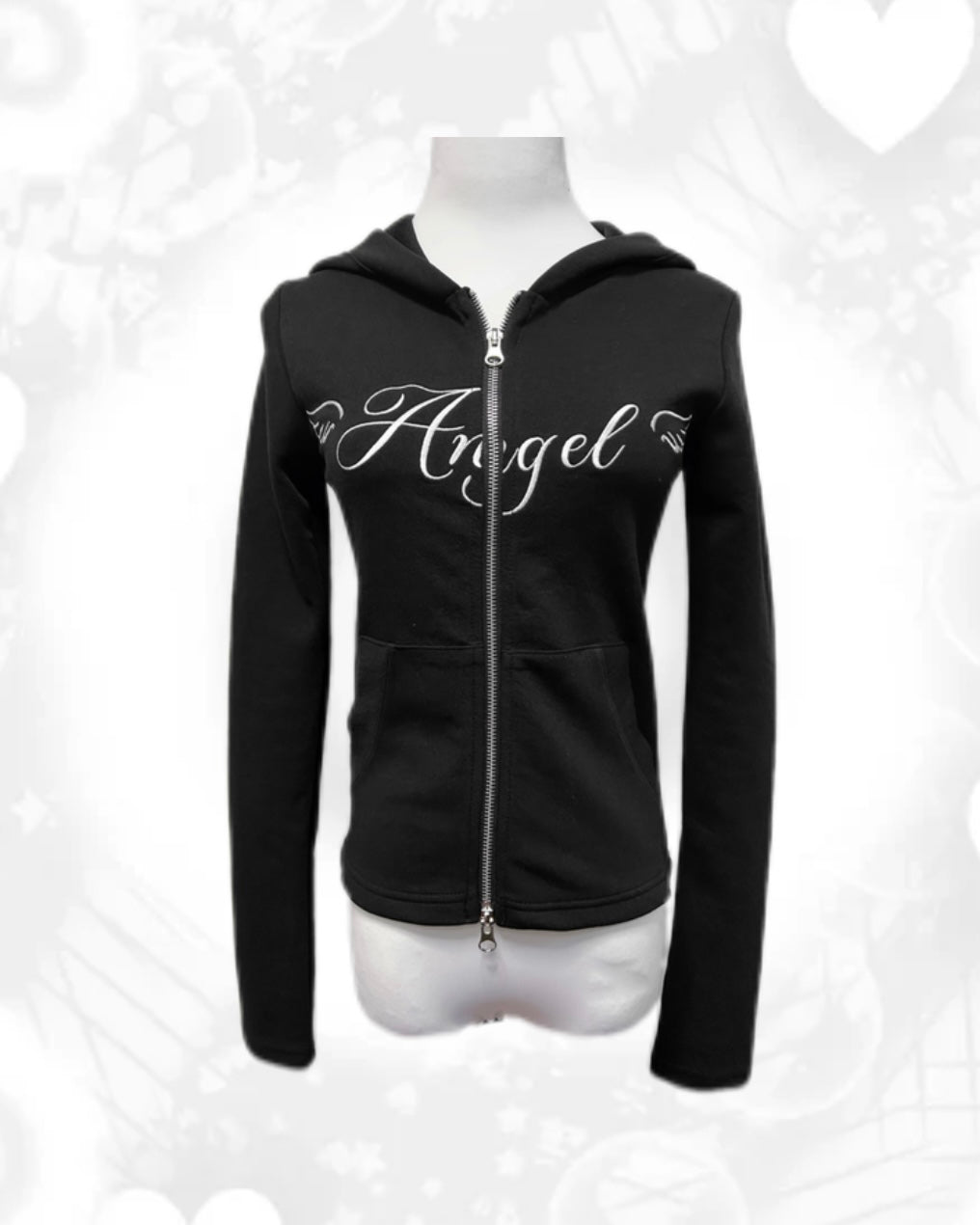 天使翅膀V領拉鏈外套 Angel Wings V Neck Zipper Jacket