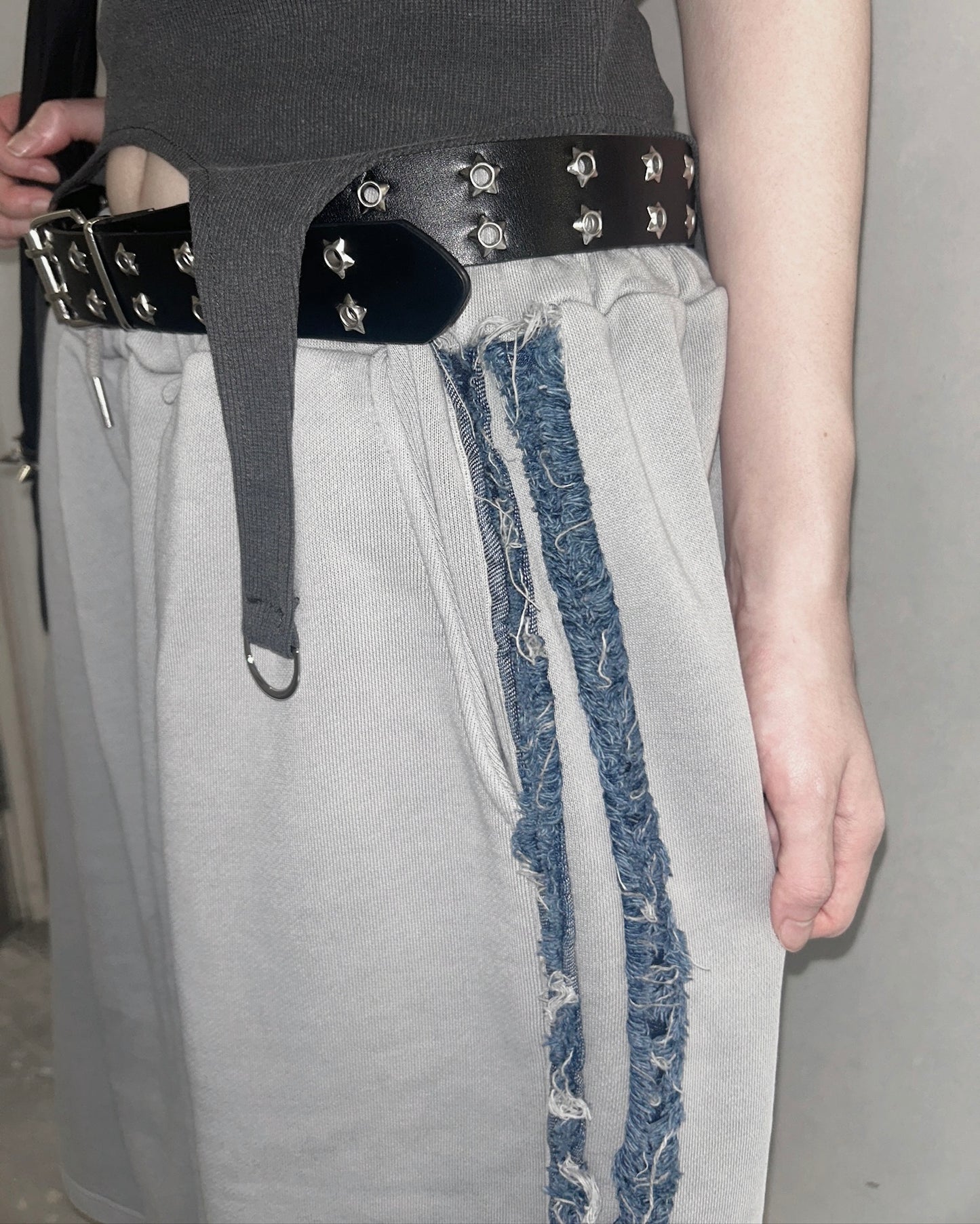 【Unisex】牛仔毛邊五分棉褲 Denim Raw Edge Cotton Trousers