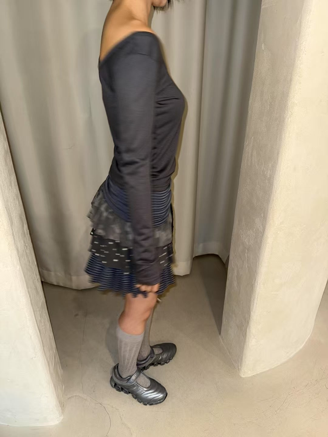 Two-Way拼布疊穿蛋糕裙 Two-Way Patchwork Layered Cake Skirt