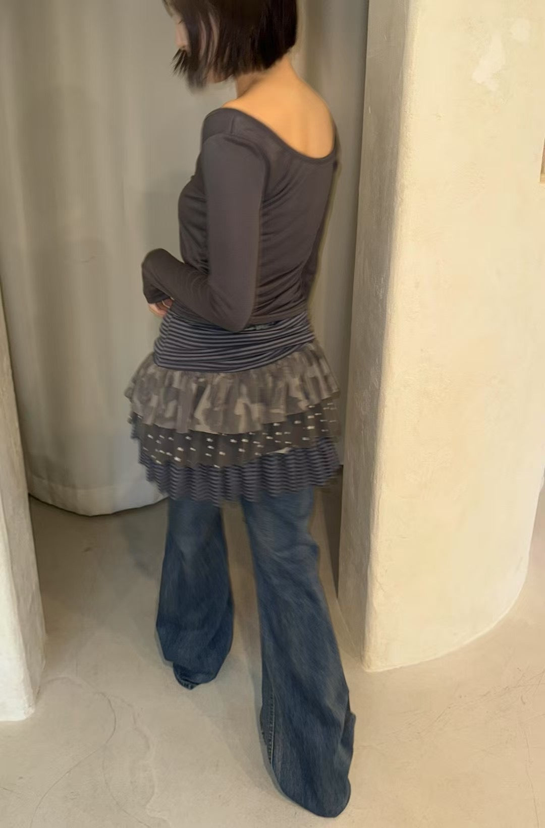 Two-Way拼布疊穿蛋糕裙 Two-Way Patchwork Layered Cake Skirt