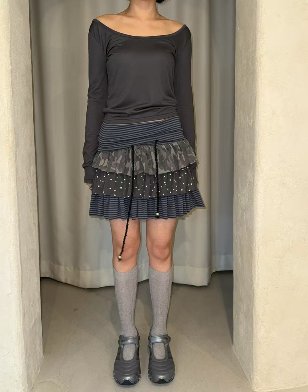 Two-Way拼布疊穿蛋糕裙 Two-Way Patchwork Layered Cake Skirt