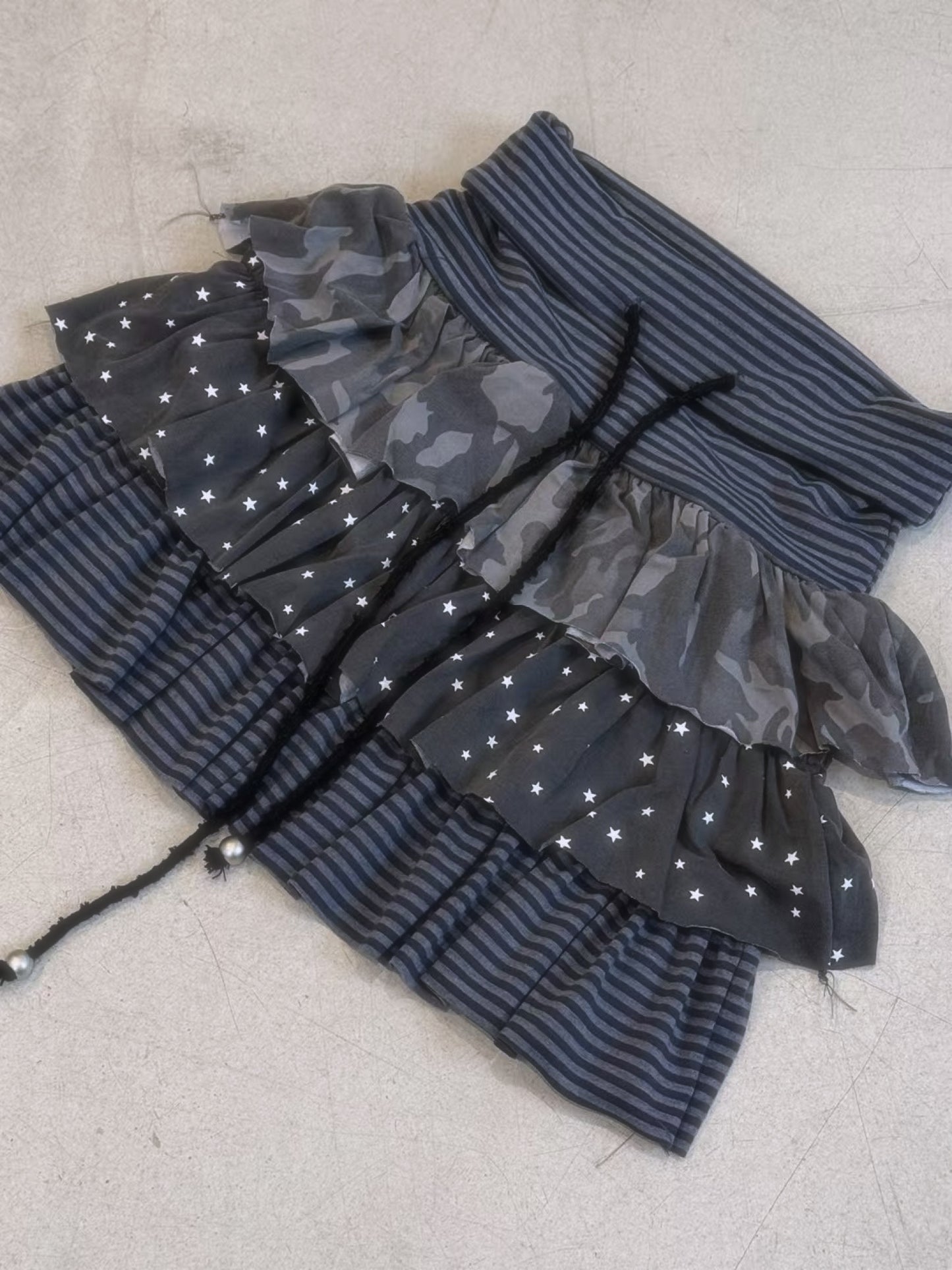 Two-Way拼布疊穿蛋糕裙 Two-Way Patchwork Layered Cake Skirt
