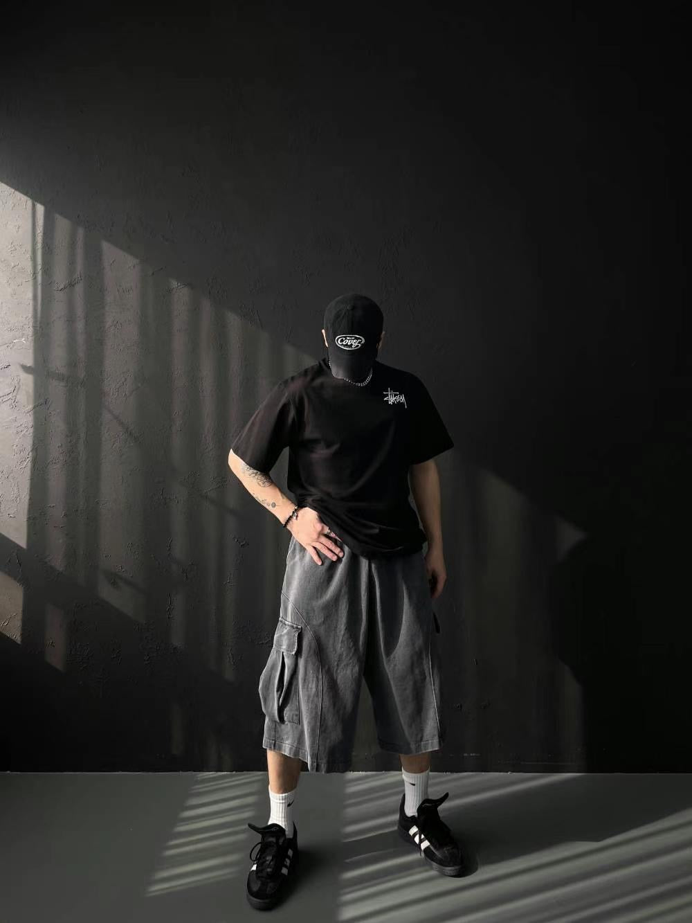 【Unisex】口袋牛仔五分短褲Pocket Denim Shorts