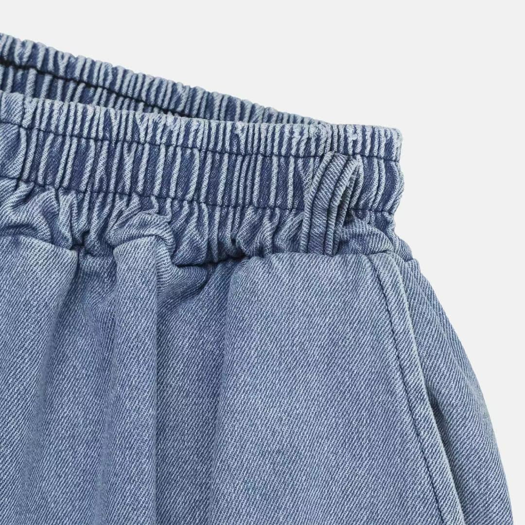 【Unisex】口袋牛仔五分短褲Pocket Denim Shorts