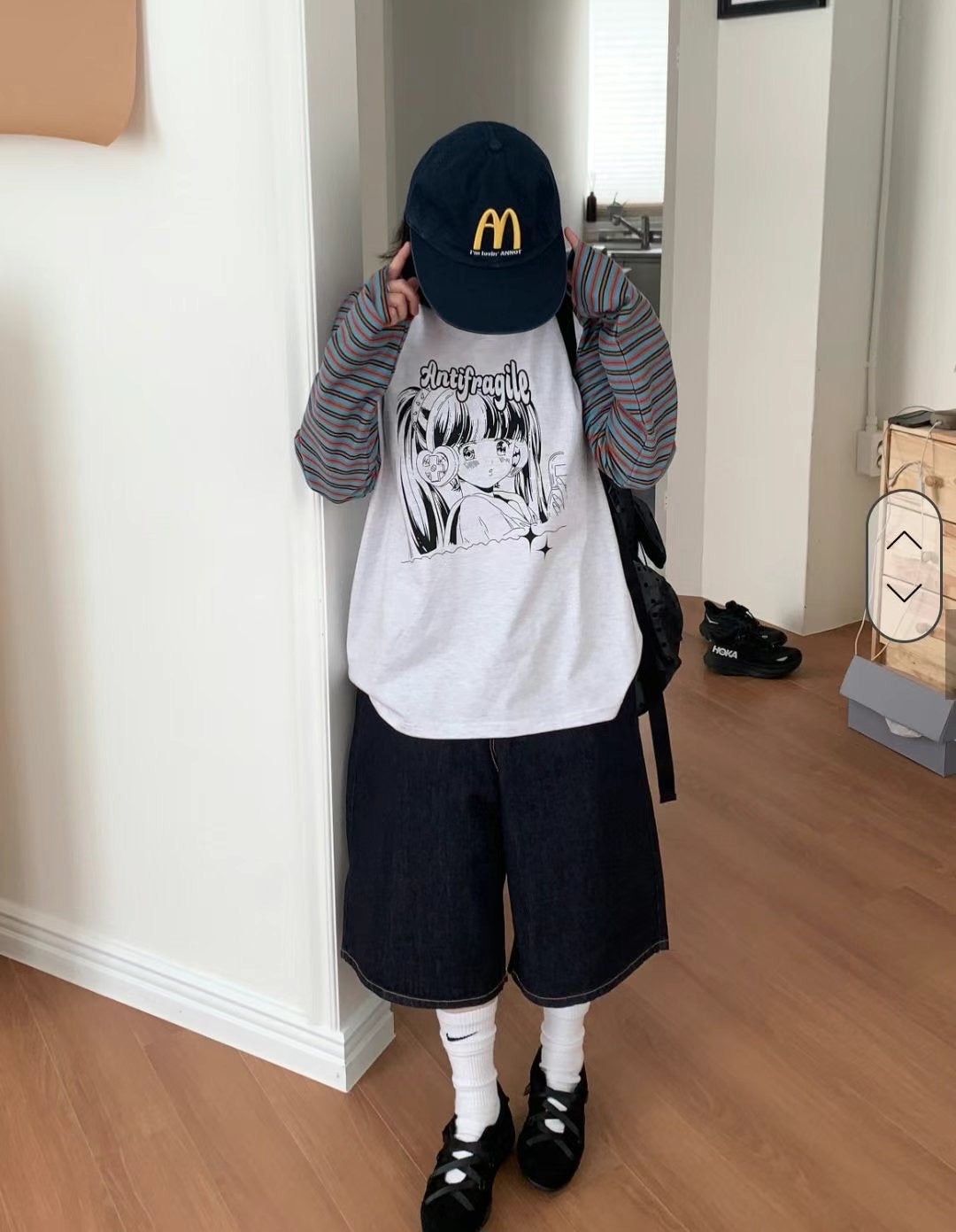 少女印花條紋長袖 Girls Print Striped Long Sleeves