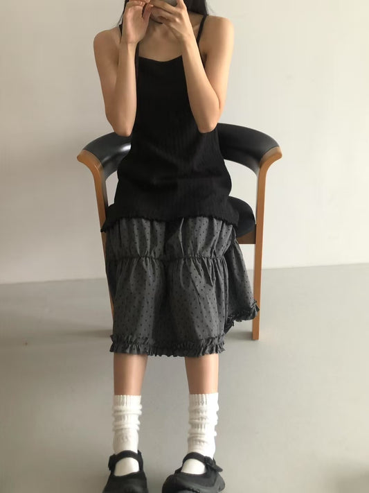 復古波點蛋糕長裙 Retro Polka Dot Maxi Skirt