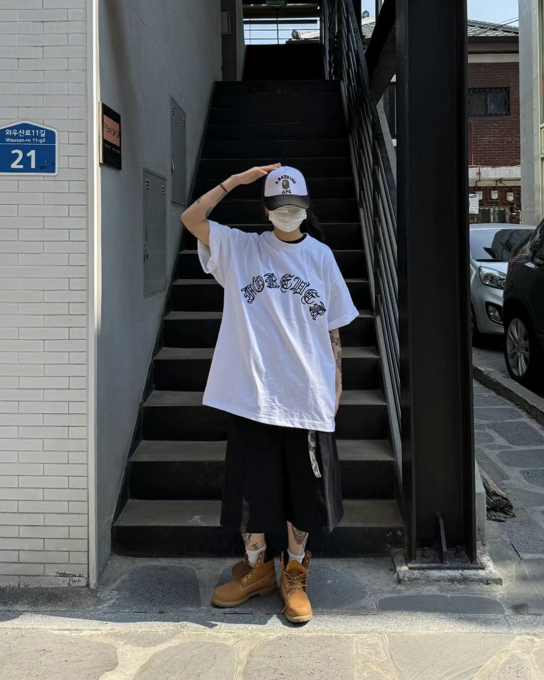 【Unisex】字母印花短袖T-Shirt Letter Printed Short Sleeve T-Shirt