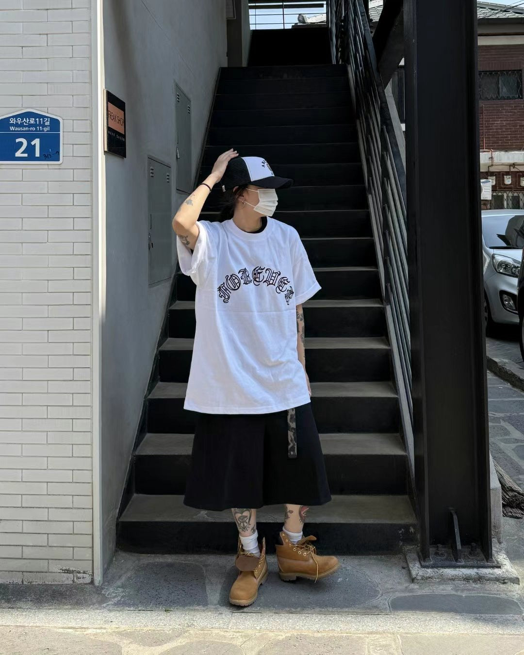 【Unisex】字母印花短袖T-Shirt Letter Printed Short Sleeve T-Shirt