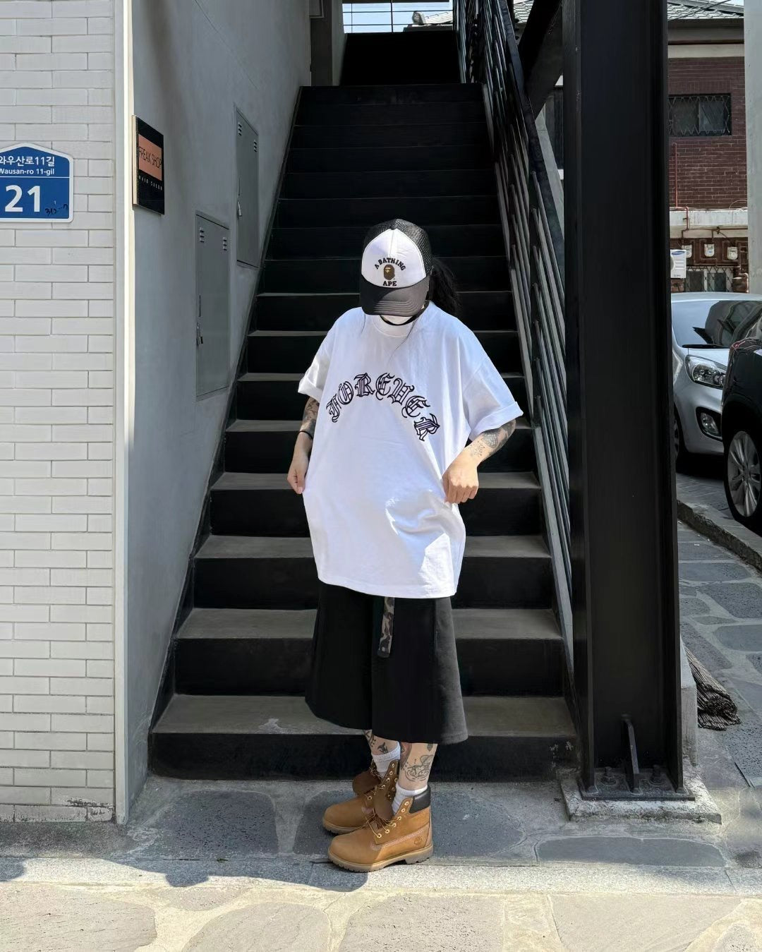 【Unisex】字母印花短袖T-Shirt Letter Printed Short Sleeve T-Shirt