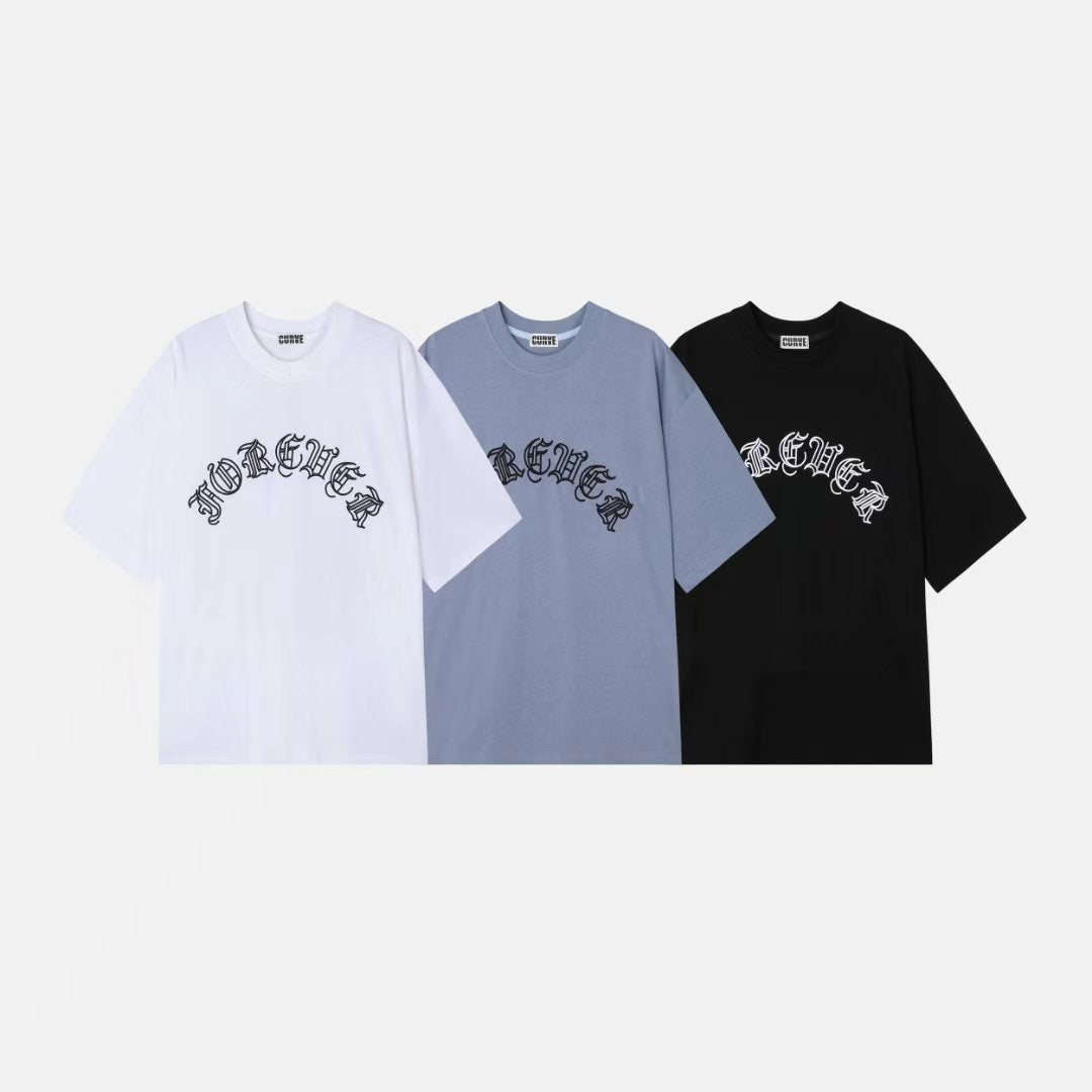 【Unisex】字母印花短袖T-Shirt Letter Printed Short Sleeve T-Shirt